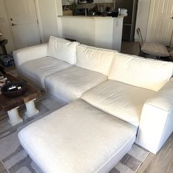 White linen couch