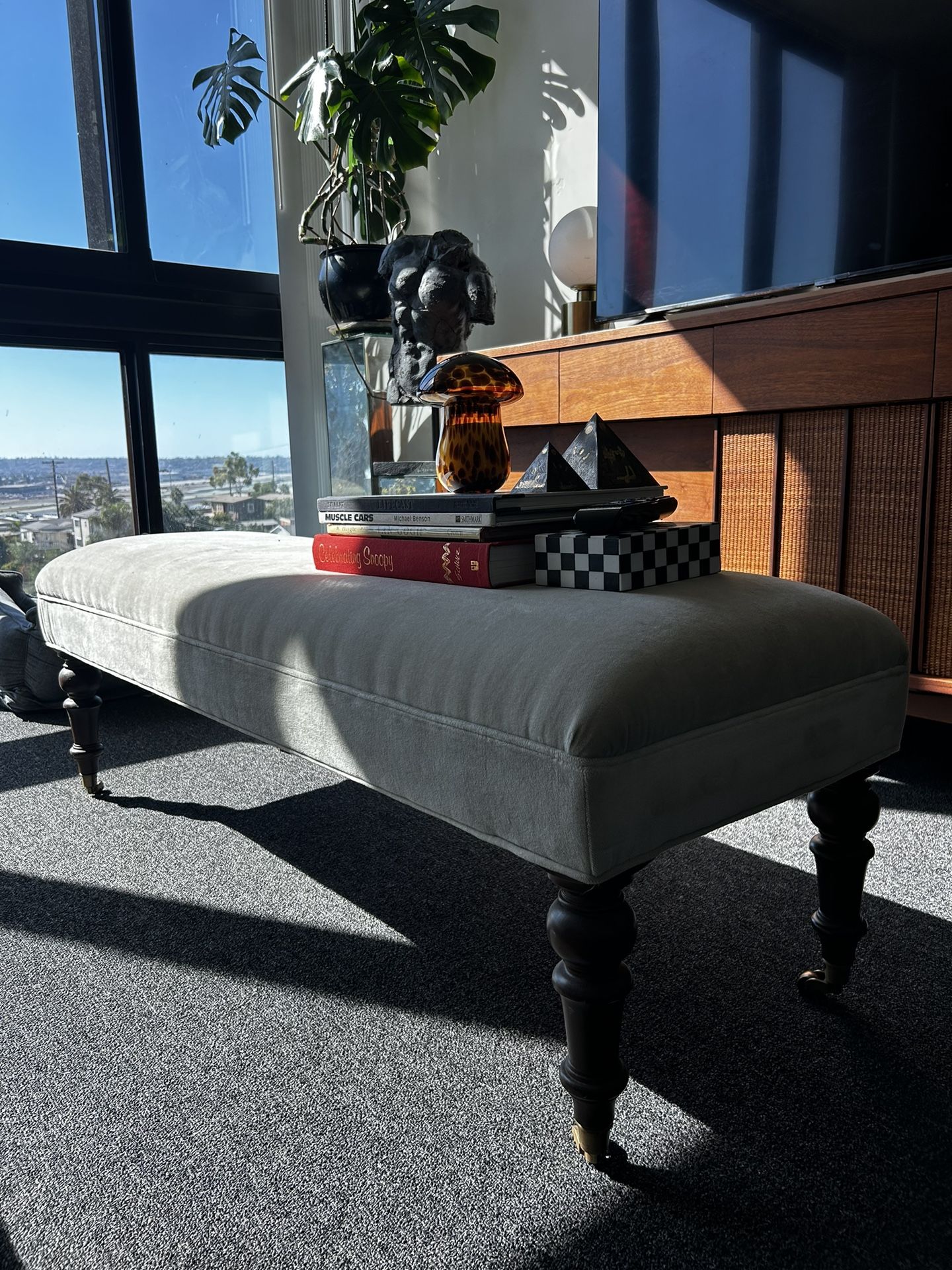 Pottery Barn Bench/Ottoman on Casters - Mitchell Gold