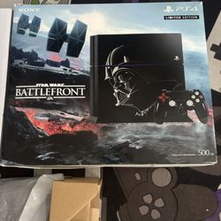 Sony PlayStation 4 (PS4)Limited Edition Star Wars Battlefront Darth Vader CIB FW 5.05