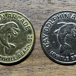 Myrtle Beach Gay Dolphin Arcade Game Tokens 