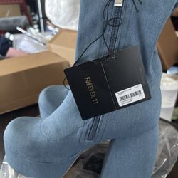 Denim Heel Boots New Size 5.5 In Women