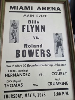 MIAMI ARENA MAIN EVENT BOXING POSTER