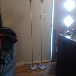 Brushed nickel floor lamps