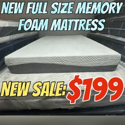 NEW FULL SIZE MEMORY FOAM MATTRESS