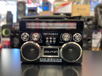 Speaker AM FM radio bluetooth USB SD card entrada auxiliar recargable con cable o baterÃas