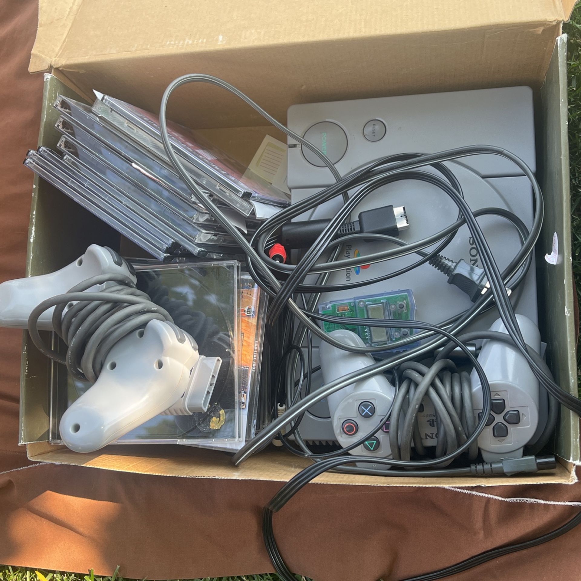 Original PlayStation With Controllers And Jumbo Memory Stick
