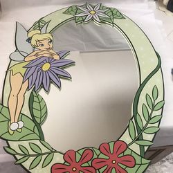 Disney Tinkerbell Wall Mirror  Approximately 31” x 22”