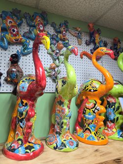 💥💥Sale 20% off  Talavera  flamingo decoracion 💥$120 each.  Tel (contact info removed).