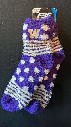 University of Washington Fuzzy Socks