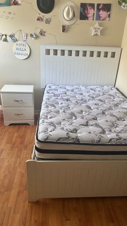 Bed and nightstand