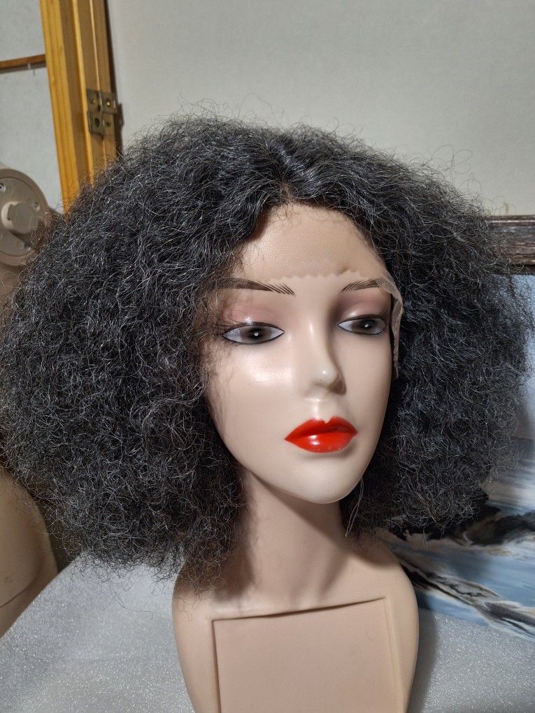 Human Hair Blend Lace Front Wig