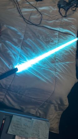 YDD Jedi Sith Light Saber/Medal Hilt,Blaster (Ice Blue)