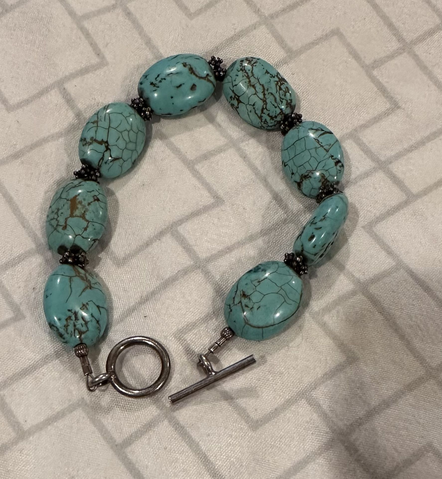  Turquoise Blue Stone Bracelet 