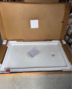 60”X36” Shower Base Pan Stand Up Right Drain in White bath bathroom