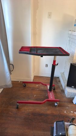 Adjustable Mobile Work Table with Casters