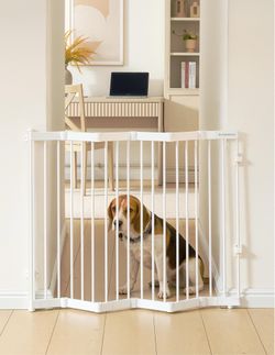 No Pawblems White Metal Pet Gate