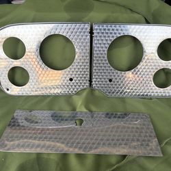 1955 to 1959 instrument panel and glove box cover engine turned