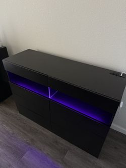 Black Dresser 6 Drawers