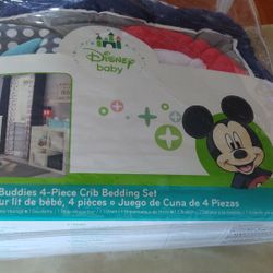 Disney Mickey Best Buddies 4 Piece Crib Bedding Set