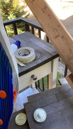 Kitchen cutting board table with drawer