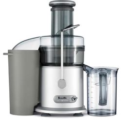 Breville JE98XL Juice Fountain Plus, Silver Juice whole fruits and vegetables with dual-speed centrifugal juicer with a 850W motor and 3-inch wide chu