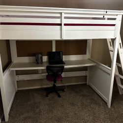 Twin Loft Bed with Desk 