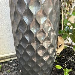 Two Ceramic Pots-  Grey