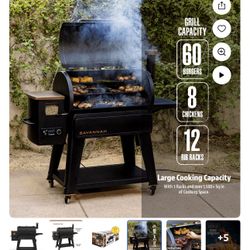 Pit Boss Ahumador de Pellets, Parrilla de Pellets de Madera de 1500 Pulgadas Cuadradas Sabana, Serie Onyx