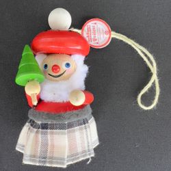 Vintage 1980 Steinbach Präsent Wooden Christmas Ornament Santa Claus Handmade in Germany