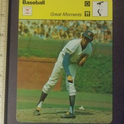 1979 Sportscaster Ferguson Jenkins Chicago Cubs Great Moments All-Star strikeouts Baseball Photo Large Over-sized Card HTF Collectible Vintage Italy 
