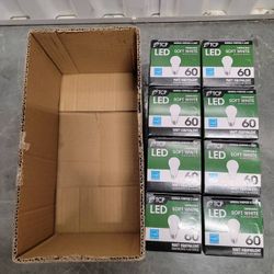 New (32) TCP 60 Watt Equivalent Single-Pack, LED A19 Soft White Light Bulbs