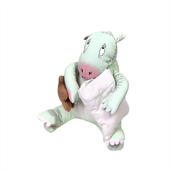 VTG The Monster Bed Book DRAGON Plush Stuffed Animal Susan Varley '86 Dennis 7"