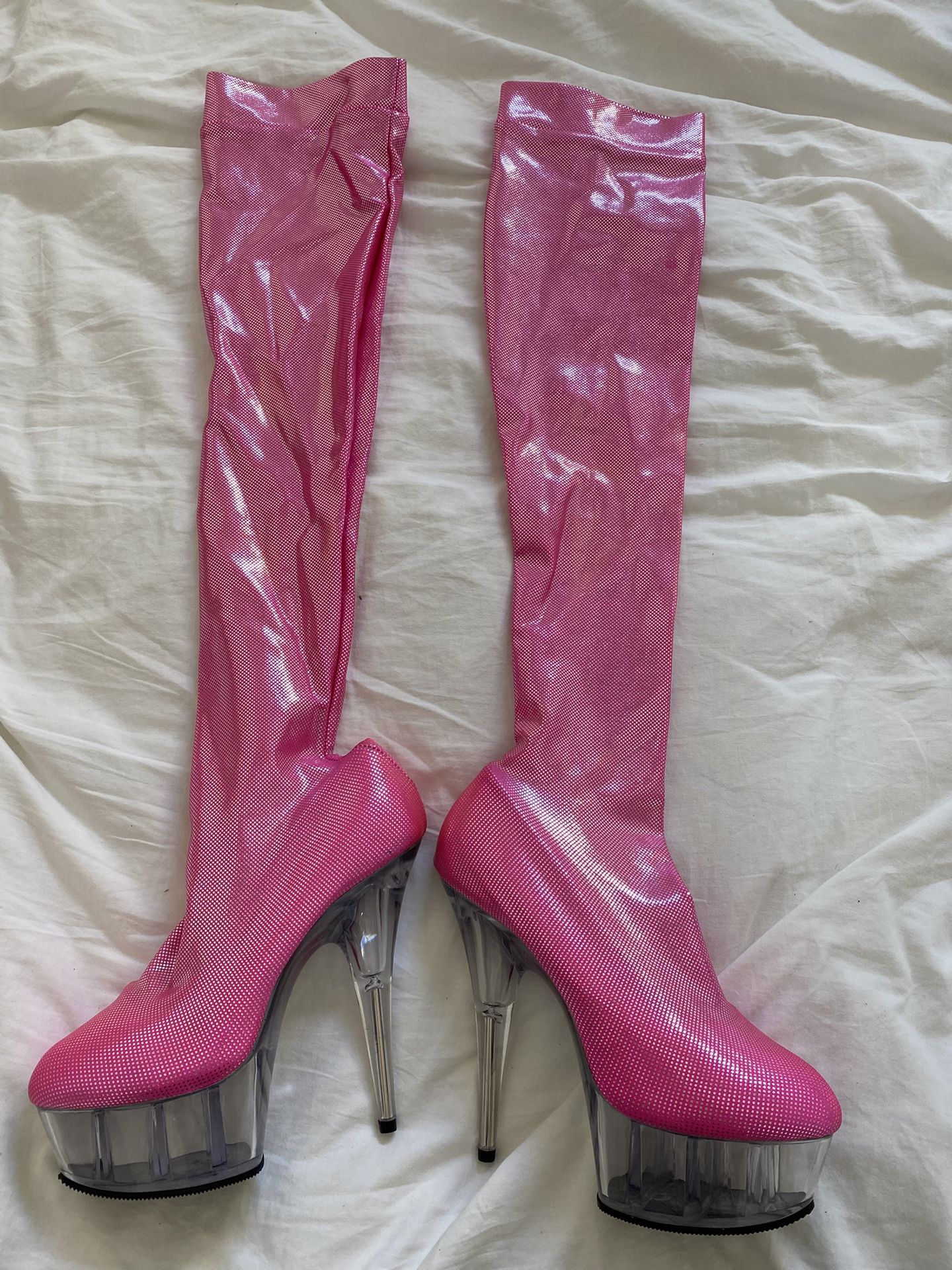 Barbie Pink Iridecent Platform Heels