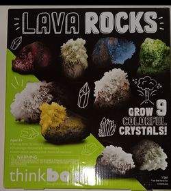 NEW "Think Box thoughtful development play" lava rocks to grow 9 colorful crystals science kit $10 FIRM