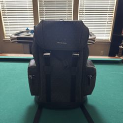 Michael Kors Men's Cooper Large Black Signature Backpack Bag