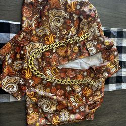 Groovy Man Shirt With Chain And Wig( M Size )