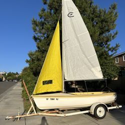 1984 Catalina Capri 14.2 Sailboat And Trailer
