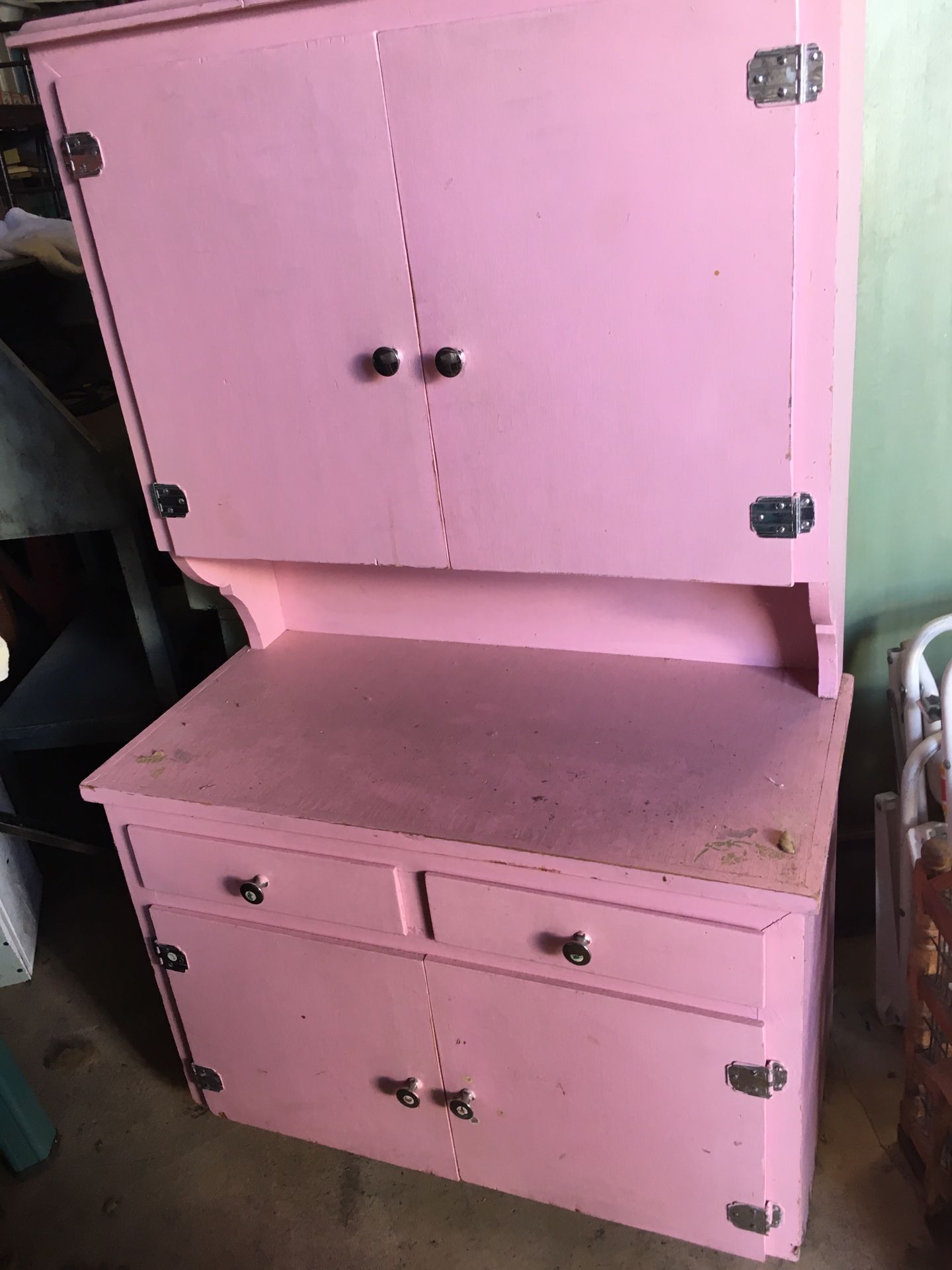 Pink desk/secretary/cabinet