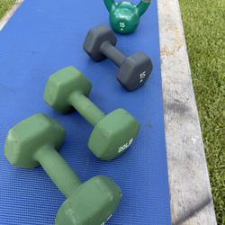 Dumbbells And Kettlebell 