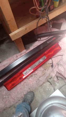 Early Dodge Challenger center tail light and rear spoiler.