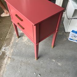 Cosmoliving By Cosmopolitan 23.6in Terracotta End Table With 2 Drawers