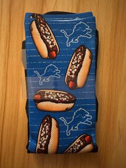 Detroit lions Coney dog crew socks