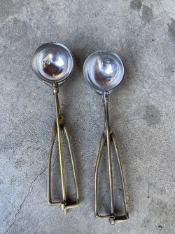 Antique Brass Ice Cream Scoopers