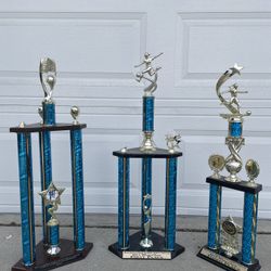 Tall Trophies.. approx 30in height.. solid/sturdy.. take all for $20