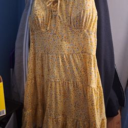 Yellow Floral Dress