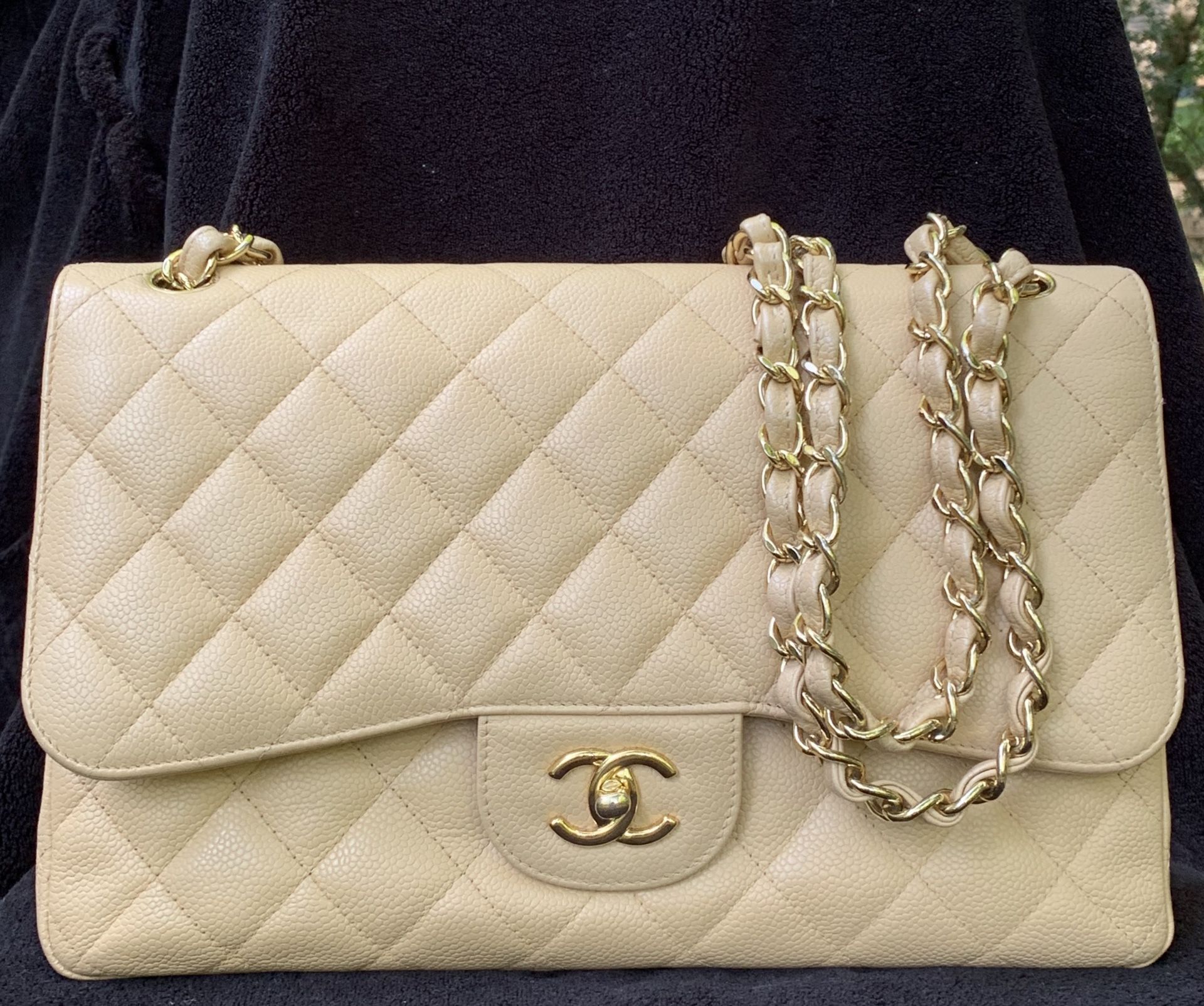 Chanel Classic Jumbo Double Flap Beige