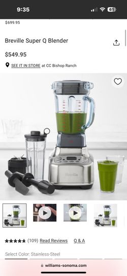 NEW Breville Super Q Blender BBL920 Stainless-Steel