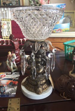Italian Marble Based Crystal Candy Dish