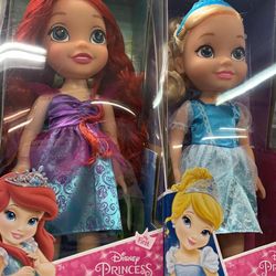 Disnep certified baby cinderella and ariel dolls