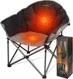 Colorsoul Oversized Heated Camping Padded Outdoor Chair (Battery not included)     
